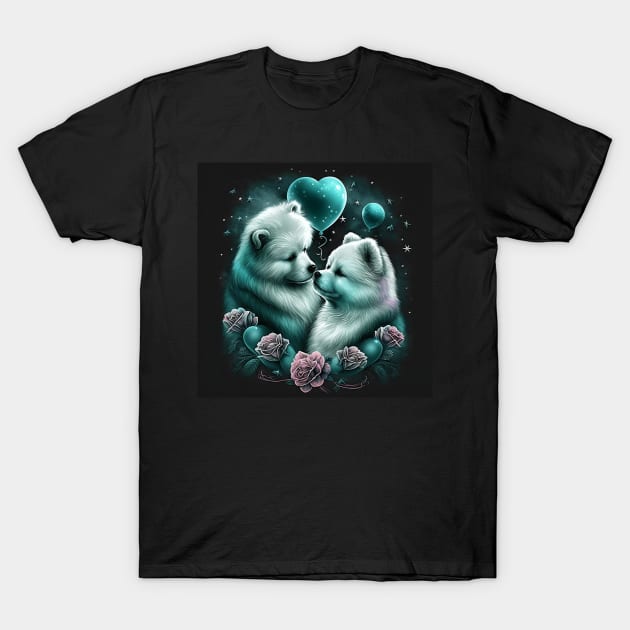 Samoyed Love T-Shirt by Enchanted Reverie